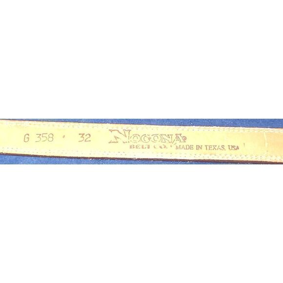 Nocona Belt Co Brown w silver hardware Size 32 USA Made Western Rodeo - Picture 9 of 9